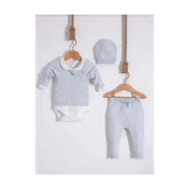 Nipperland - Baby Blue Knitted Outfit Set Image 1