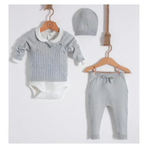 Nipperland - Baby Gray Knitted Outfit Set  Image 1