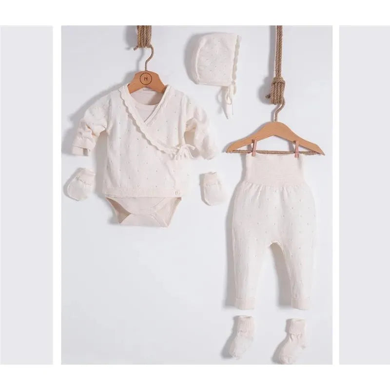 Nipperland - Baby Knitted Coming Home Set Cream  Image 1