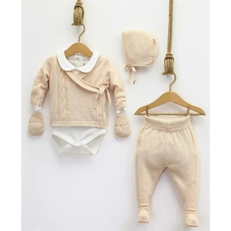 Nipperland - Take Me Home Set Knitted Baby Set Cream Image 1