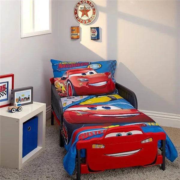 Nojo 4Pk Disney Cars Racing Team Toddler Bedding Set