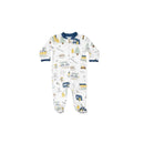 Noomie - Baby Zipper Footie Blue Camping Image 1