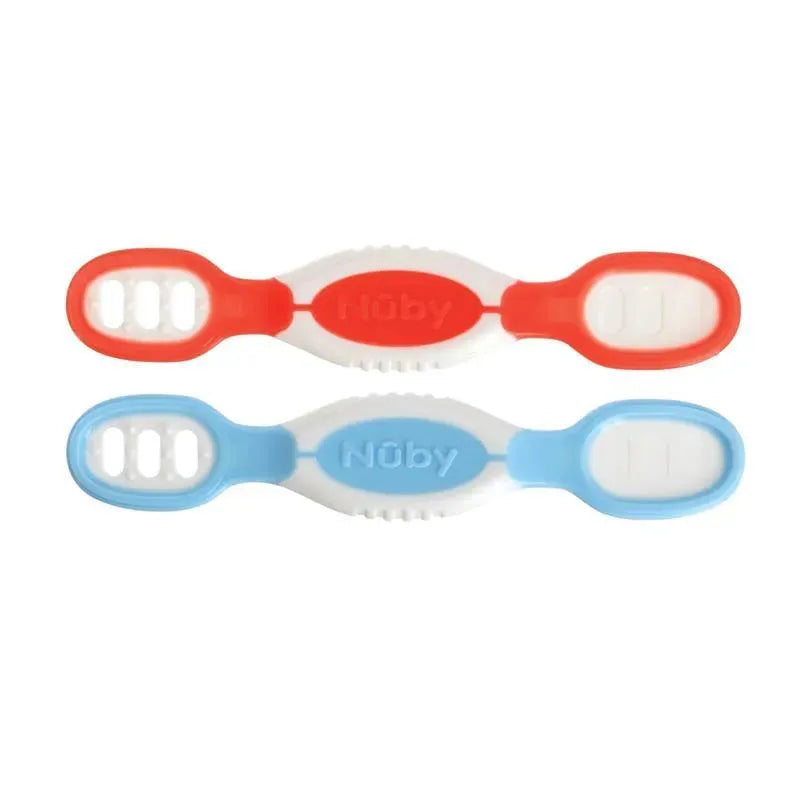 Nuby - Dip & Scoop Spoons, 2 Pack, Boy Image 1