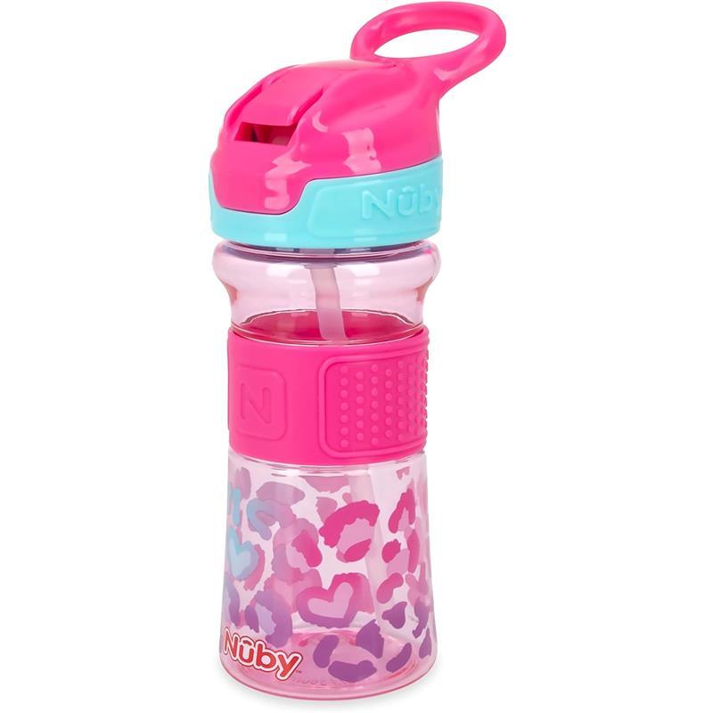 Nuby - Flip-It Reflex Bottle, Pink Leopard Image 1