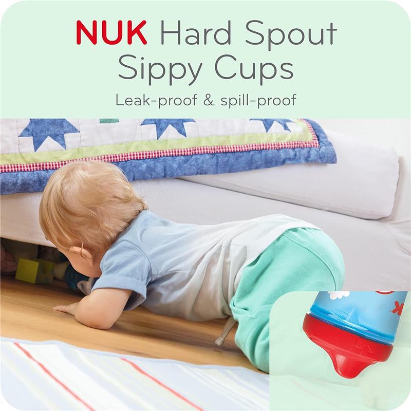 Nuk - Advanced Hard Spout Spill Proof Sippy Cup, 10 oz. Pack of 2 Image 7