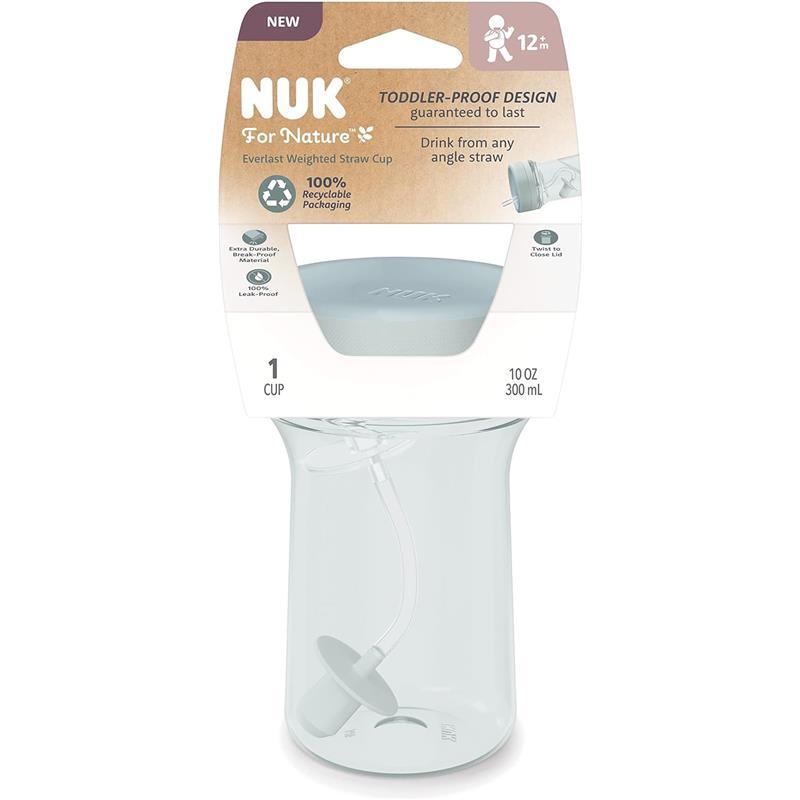 Nuk - for Nature Everlast Weighted Straw Cup, BPA Free, Spill Proof Sippy Cup Image 3