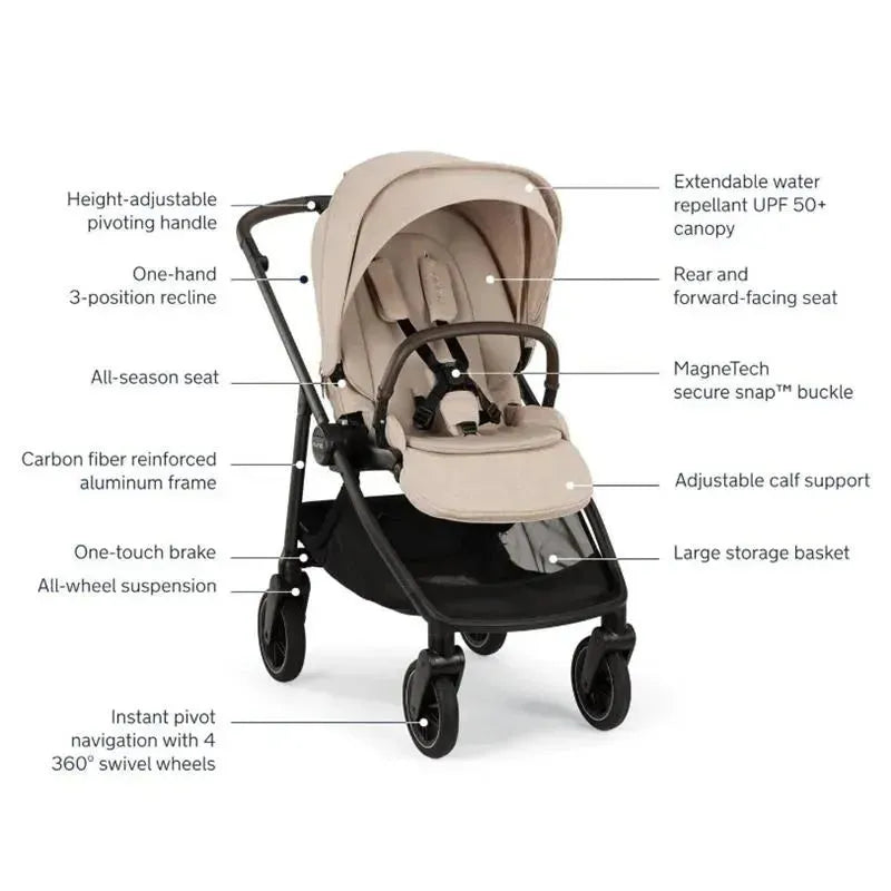 Nuna - Swiv Stroller, Biscotti Image 4