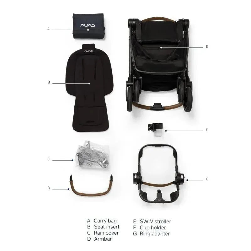 Nuna - Swiv Stroller, Caviar Image 3