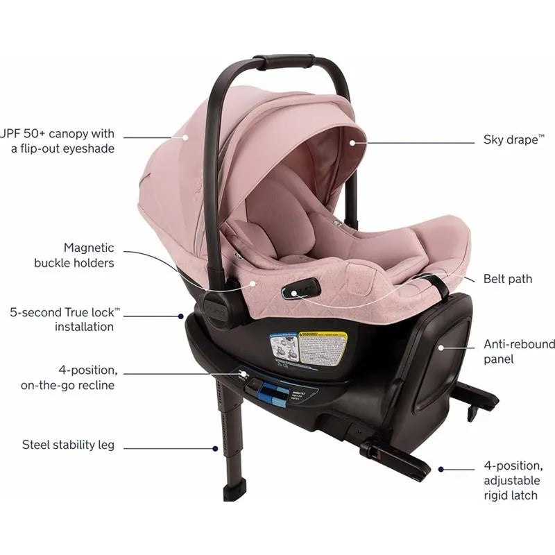 Nuna - TRIV Next + PIPA Aire RX + LYTL Bassinet Travel System Bundle, Thistle Image 5