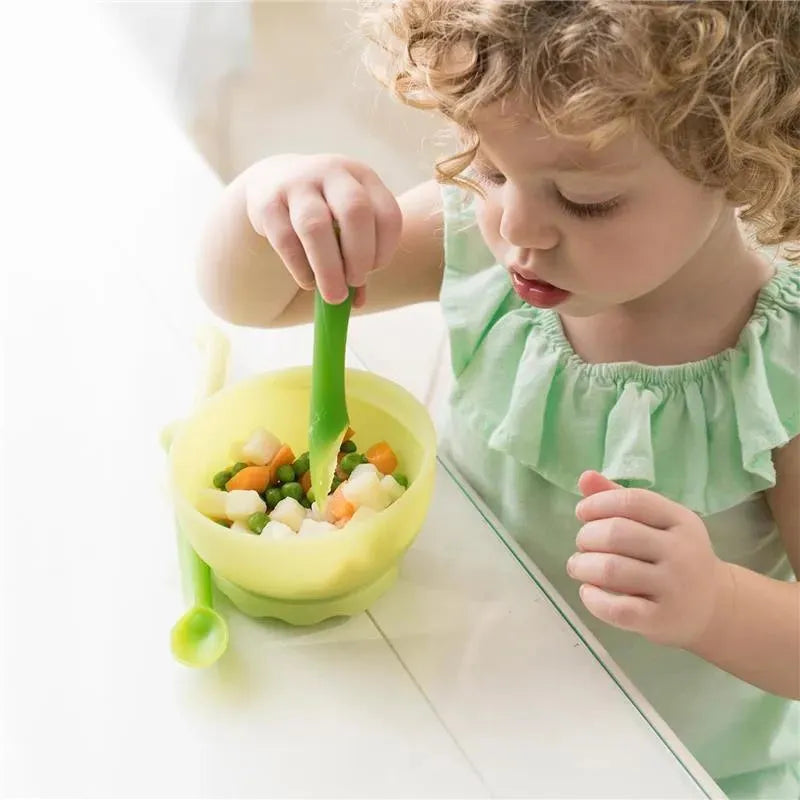 Ola Baby - 100% Silicone Soft-Tip Training Spoon for Baby Led Weaning, 2pack, Lemon/Lilac Image 5