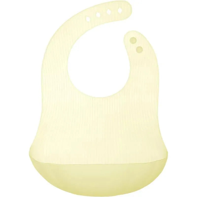 Ola Baby - Fold N Go Silicone Baby Waterproof Bib with Travel Case, Lemon Image 1