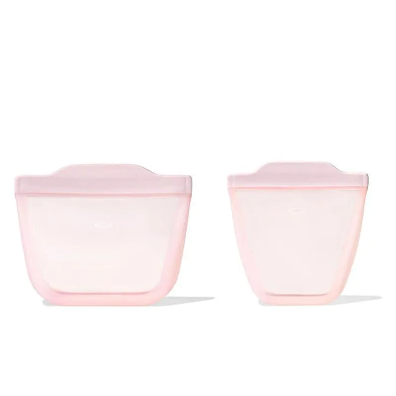 Oxo - Tot Silicone Reusable Bags - 2 Piece Cup And Snack Set, Blossom Image 1