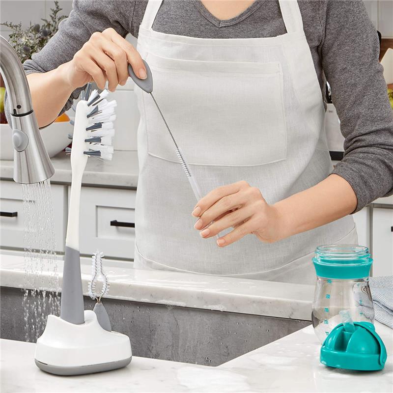  OXO Tot Bottle Brush with Nipple Cleaner and Stand - Gray : Baby