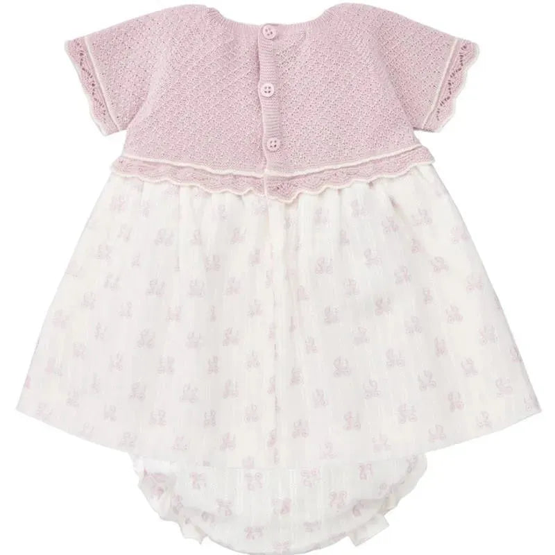 Paz Rodriguez - 2Pk Baby Set Dress & Diaper Cover, Magnolia Image 2