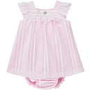 Paz Rodriguez - 2Pk Baby Set Dress With Diaper Cover, Chalk Pink/White Image 1