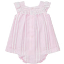 Paz Rodriguez - 2Pk Baby Set Dress With Diaper Cover, Chalk Pink/White Image 2