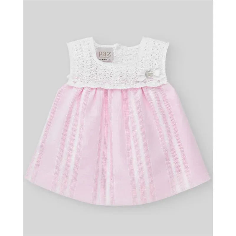 Paz Rodriguez - 2Pk Baby Set Dress With Diaper Cover, White/Chalk Pink Image 1