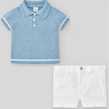 Paz Rodriguez - 2Pk Baby Set Polo T Shirt & Shorts, Topz Blue/White Image 1