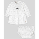 Paz Rodriguez - Baby Girl Dress & Bloomer Set Pulgarcito, Grey Pearl Image 1