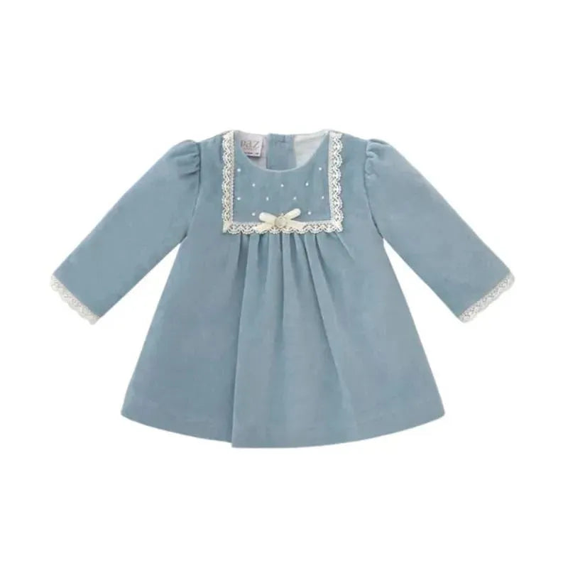 Paz Rodriguez - Baby Girl Woven Newborn Dress Soño, Blue Fog Image 1