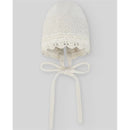 Paz Rodriguez - Baby Knit Newborn Bonnet, Cream/Beige Image 1