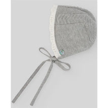 Paz Rodriguez - Baby Knit Newborn Bonnet, Grey Pearl Image 2