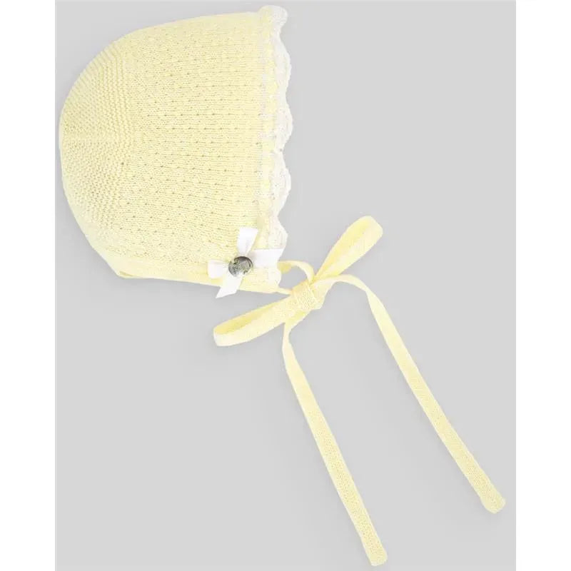 Paz Rodriguez - Baby Knit Newborn Bonnet, Magnolia/White Image 1