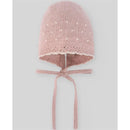 Paz Rodriguez - Baby Knit Newborn Bonnet, Powder Pink/Beige Image 1