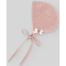 Paz Rodriguez - Baby Knit Newborn Bonnet, Powder Pink/Beige Image 2