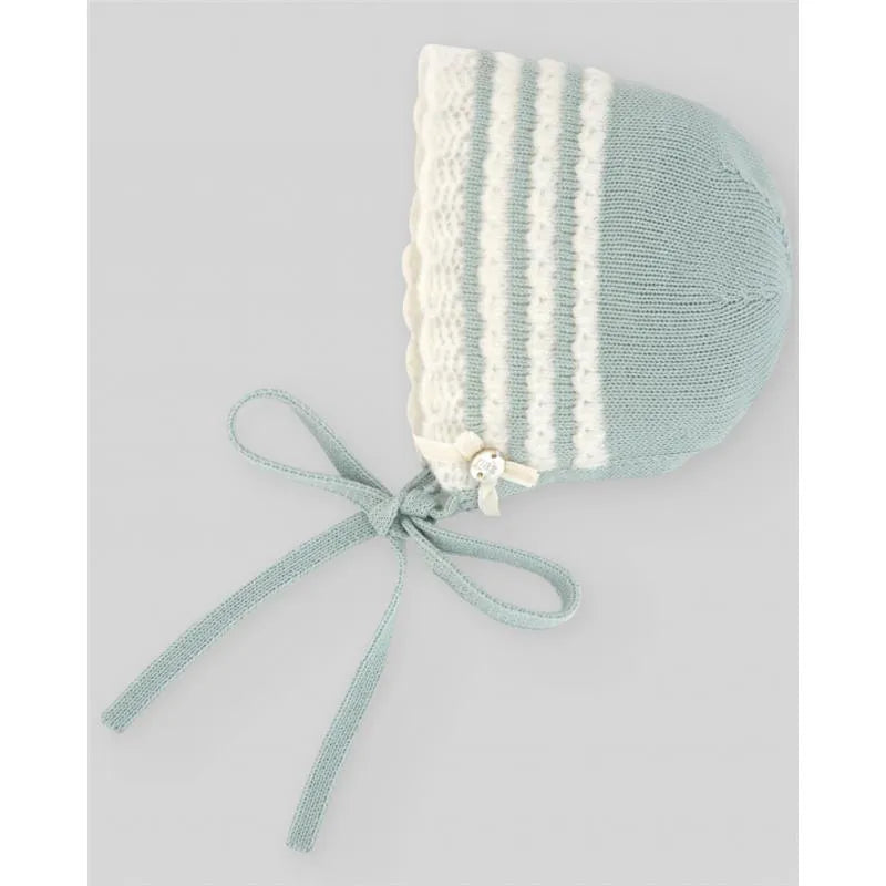 Paz Rodriguez - Baby Knit Newborn Bonnet Ruiseñor, Chalk Pink/Nacar Image 1