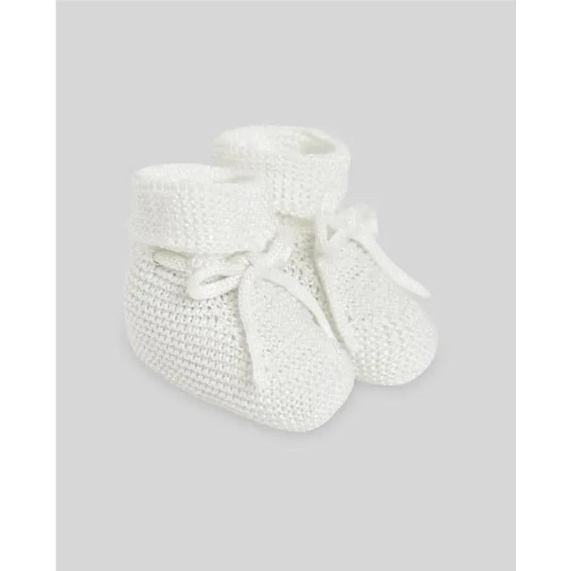 Paz Rodriguez - Baby Knit Newborn Booties, Beige Image 1