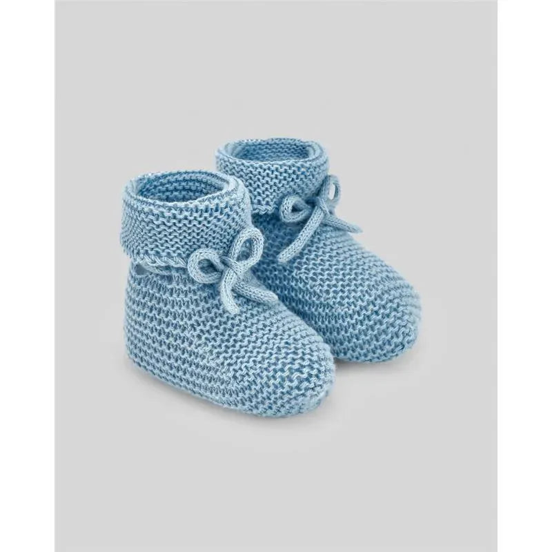 Paz Rodriguez - Baby Knit Newborn Booties, Blue Indigo Image 1