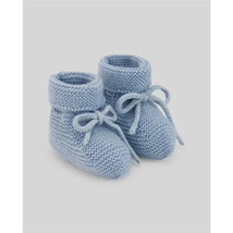 Paz Rodriguez - Baby Knit Newborn Booties Esencial, Chalk Blue Image 1