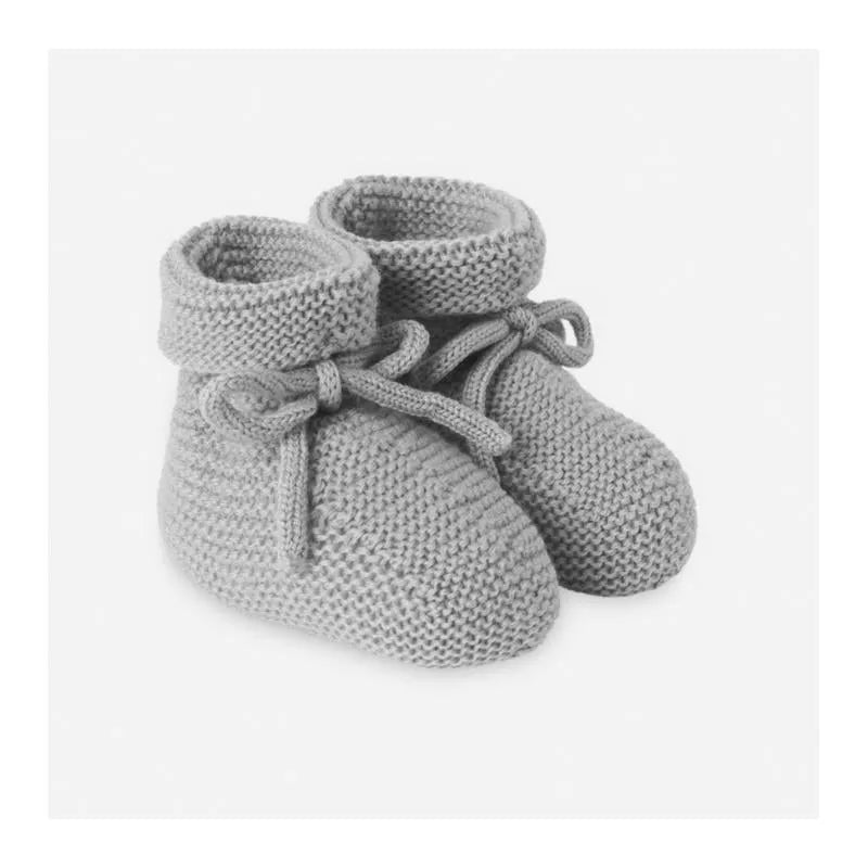 Paz Rodriguez - Baby Knit Newborn Booties Esencial, Grey Pearl Image 1