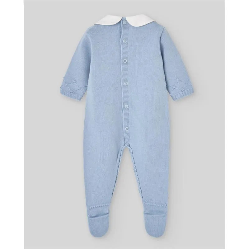 Paz Rodriguez - Baby Knit Newborn Romper Glaciar, Chalk Blue Image 2