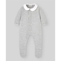 Paz Rodriguez - Baby Knit Newborn Romper Pulgarcito, Grey Pearl Image 1