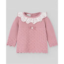 Paz Rodriguez - Baby Knit Newborn Sweater Dama, Makeup Pink Image 1