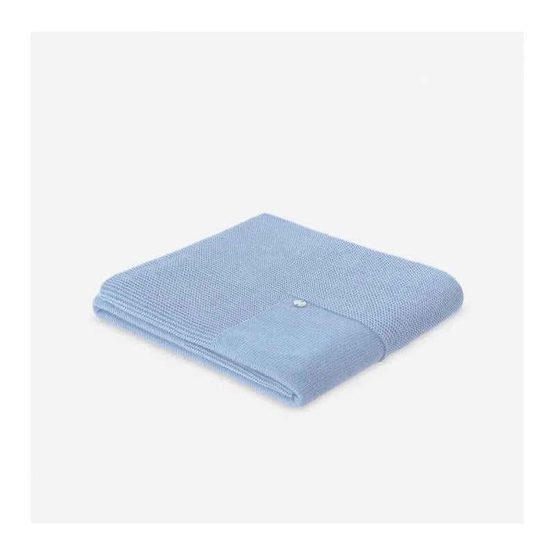 Paz Rodriguez - Knit Newborn Blanket Esencial Blanket, Chalk Blue Image 1