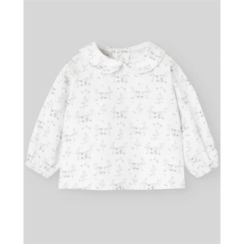 Paz Rodriguez - Woven Newborn Blouse Pulgarcito, Grey Pear Image 1