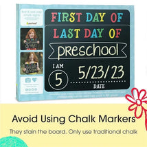 Pearhead Baby - First and Last Day Chalkboard Signs, Reusable And Erasable Chalkboard Image 2