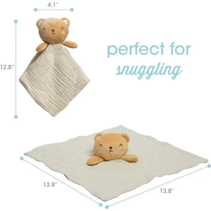 Pearhead Baby - Security Blanket, Snuggle Toy Stuffed Animal, Bear Lovey Image 7