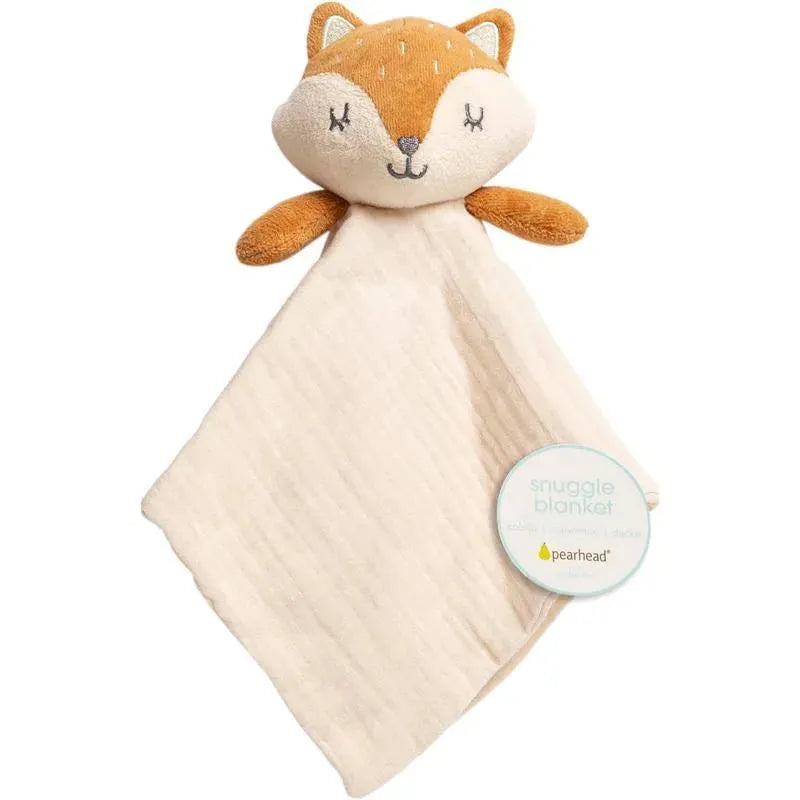 Pearhead Baby - Security Blanket, Snuggle Toy Stuffed Animal, Cotton Muslin Fox Lovey Image 7