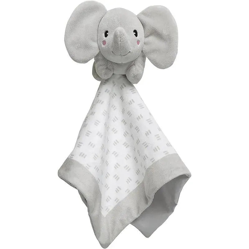 Pearhead Baby - Security Blanket, Snuggle Toy Stuffed Animal, Gray Elephant Lovey Image 1