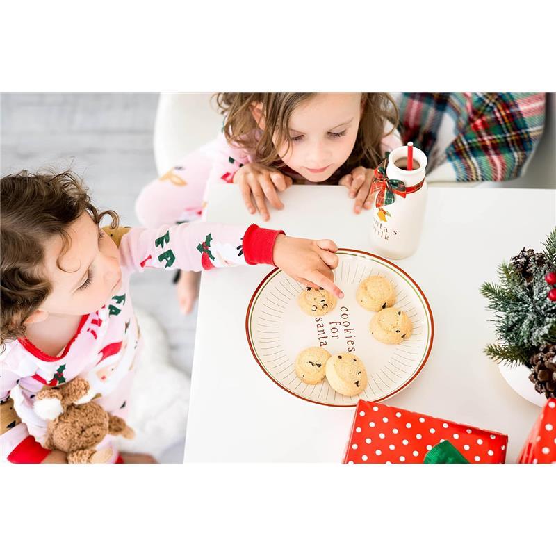 Pearhead - Santa Cookie Set, Cookies and Milk Christmas Décor, Cookie Plate Set for Santa Image 5