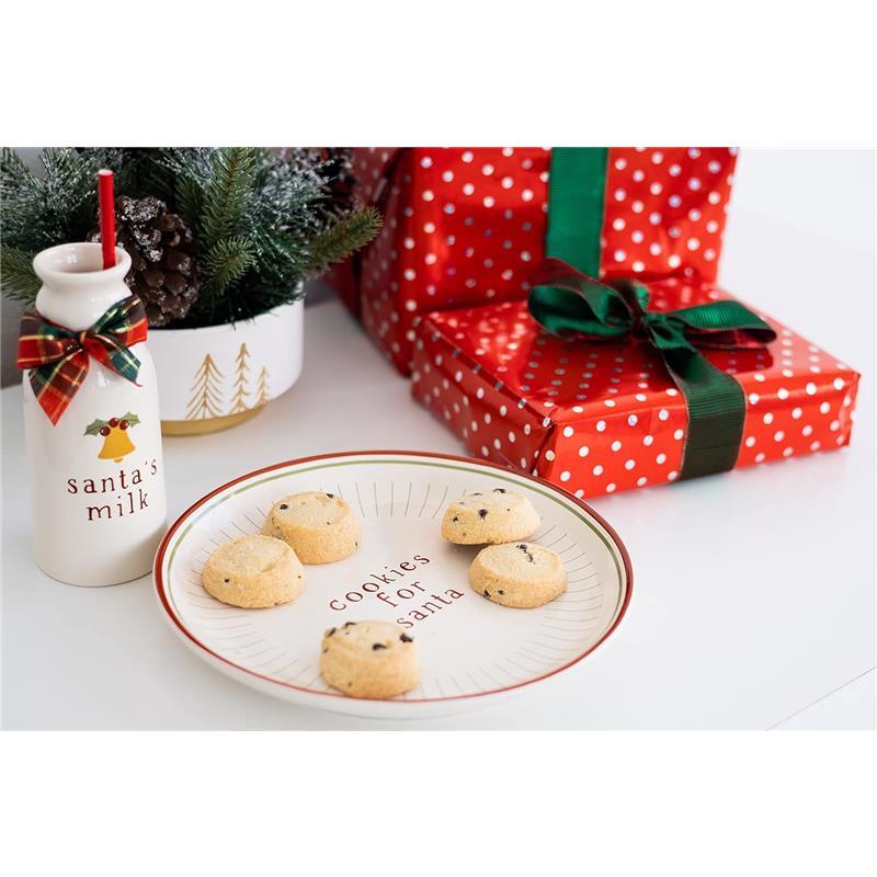 Pearhead - Santa Cookie Set, Cookies and Milk Christmas Décor, Cookie Plate Set for Santa Image 9