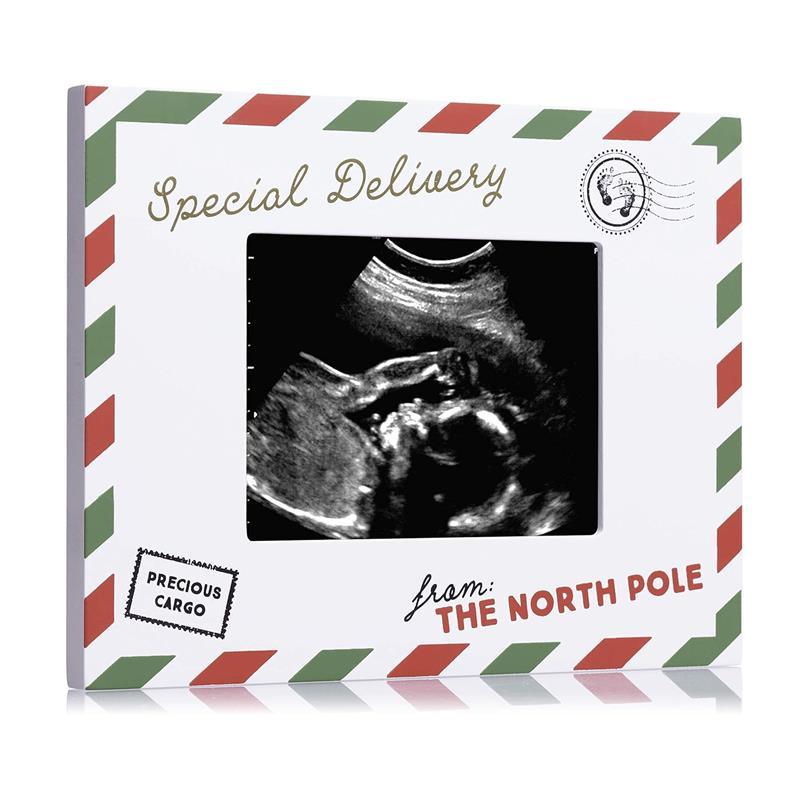 Pearhead - Special Delivery Christmas Sonogram Frame, Holiday Pregnancy Announcement Image 3