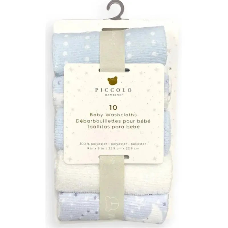 Piccolo Bambino - 10 Pk Washcloth Set Blue Image 1