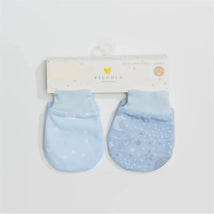 Piccolo Bambino - 2Pks Jersey Scratch Mitts Blue Image 1