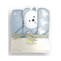 Piccolo Bambino - 3Pk Hooded Towel Blue Image 2