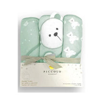 Piccolo Bambino - 3Pk Hooded Towel Green Image 2